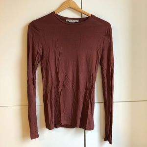 Acne Studios maroon long sleeve shirt